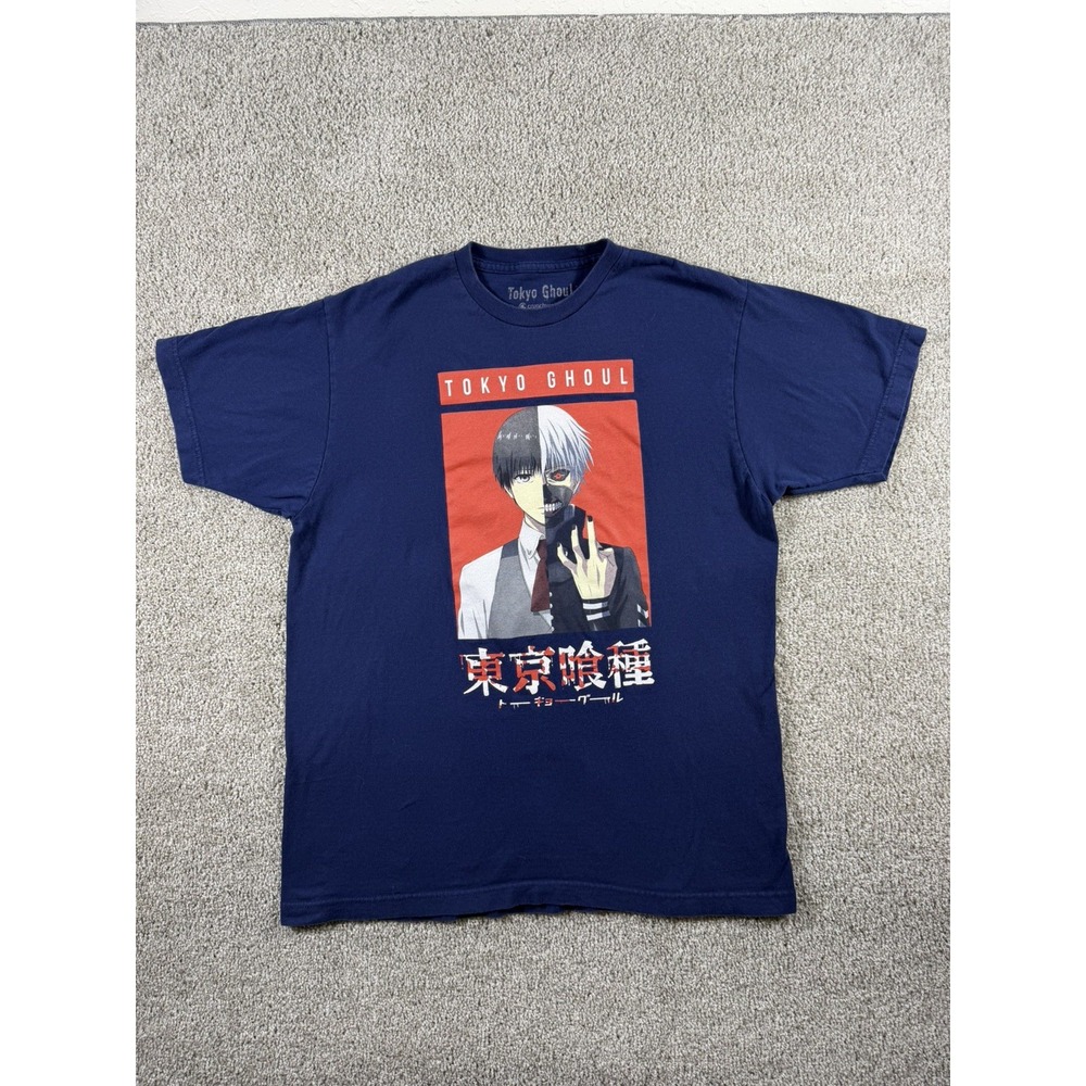 Tokyo Ghoul Crunchyroll Mens T Shirt Anime Black Graphic Size L